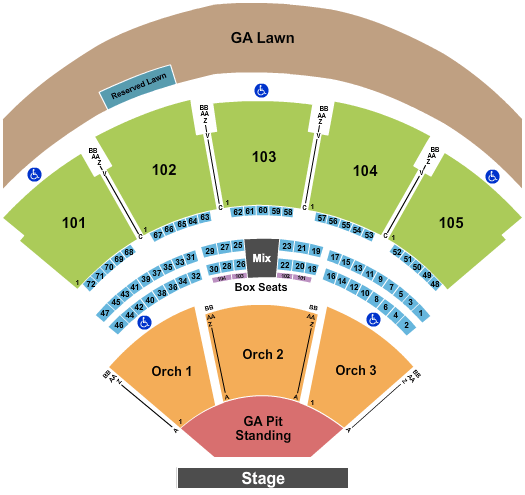 Ameris Bank Amphitheatre Mumford & Sons Seating Chart